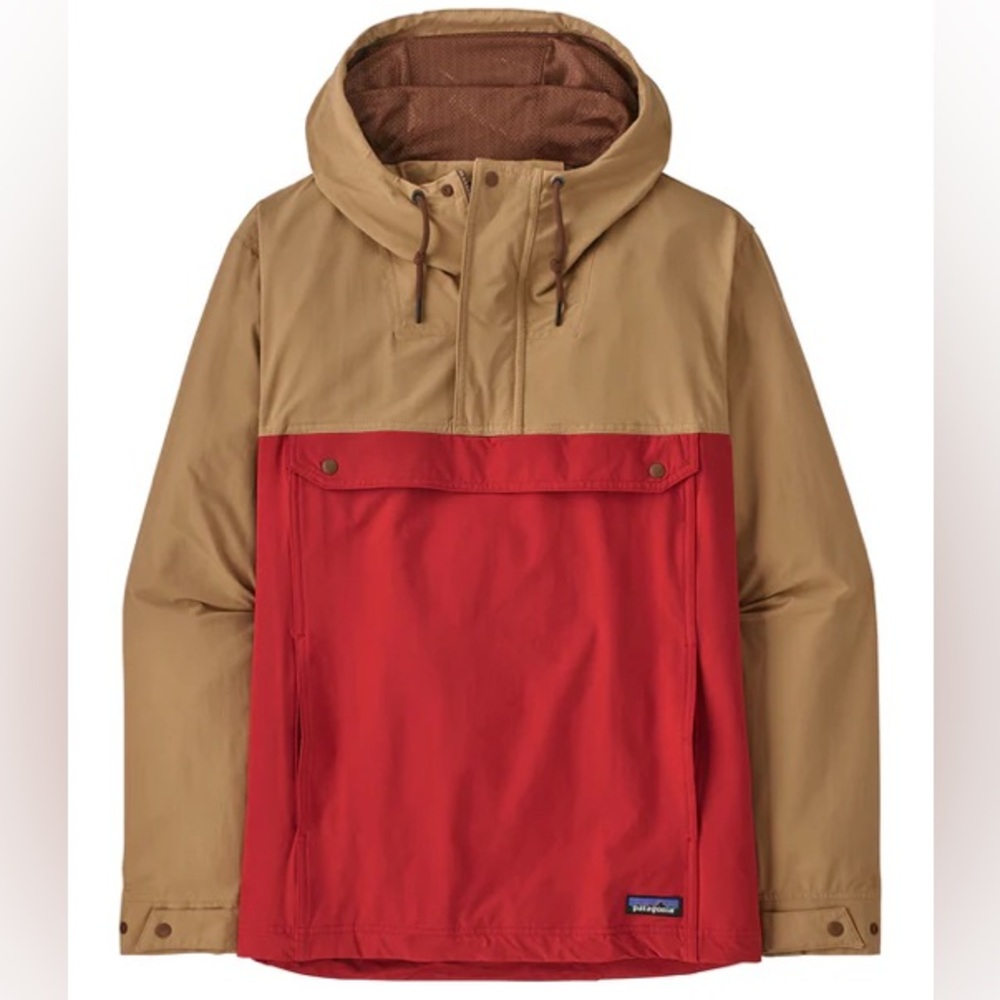 Patagonia Isthmus Anorak - Touring Red and Tan, Men's Small